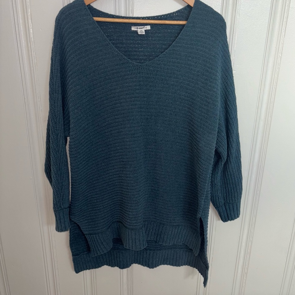 American Eagle teal blue comfy oversized sweater size XS